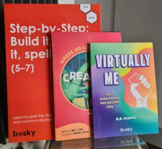So pleased that the three Bosky books of 2025 (and sneaking into 2026) have made it out into the world. #stepbysteptospelling #whereweliveiscreative #virtuallyme #boskypublishing #smallbusinessstockport #indiepublishing #educationalpublishing #childrensbooks #childrensjournals