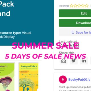 HELLO 👋 All this week I'll be telling you about our summer discounts. Perhaps you are a teacher and you want to try something out before September. Or you'd like to download a digital copy of the Emotions Poster Pack. I have an offer a day to share with you and *this one* is the exception and will last until 23:59 on 9th July 2026. So for TWO WEEKS.  Please share this far and wide. DAY FOUR: All our resources on TES Resources are discounted by 25% - no code, no need to visit our webshop, just go straight to TES Resources. 😊🌞😎