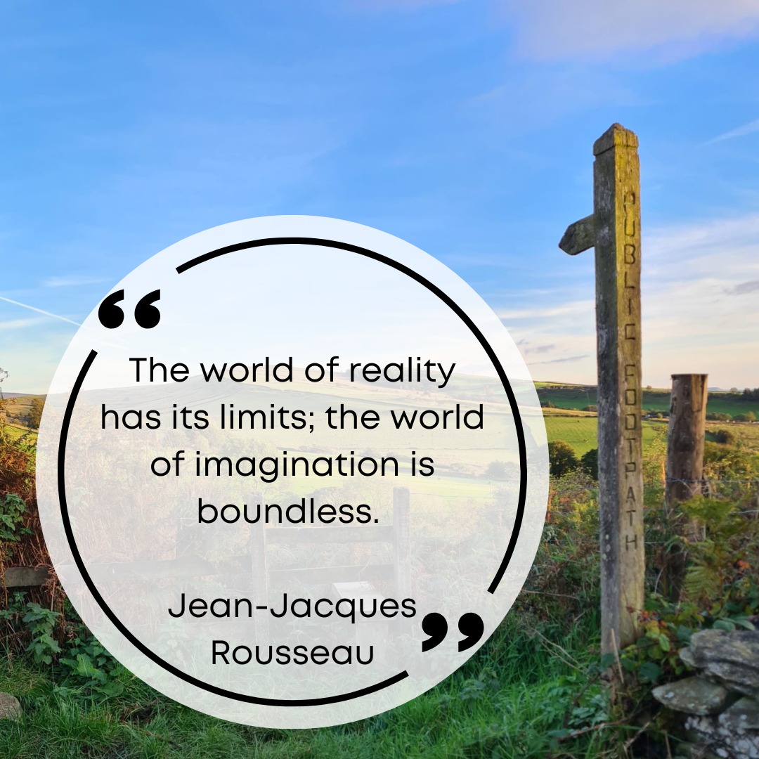 'The world of reality has its limits; the world of imagination is boundless.' Jean-Jacques Rousseau.
Isn't that the truth? So many of us constantly have new ideas and big imaginations. It's really valuable. And we also have to live within this world of limits - limited time, energy, resources, money, daylight!! Summer for me is about more sleep, time outdoors and allowing my mind to decompress and also to imagine and wander a bit more. Anyone relate? I hope you are doing okay this summer, staying cool in these very hot days and managing to find a bit of headspace. #quotes #smallpublisher  #indiepublisher #boskypublishing #summer2026