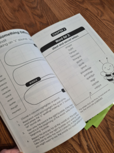 photo of one double page spread from Step-by-Step to Spelling (7-9)